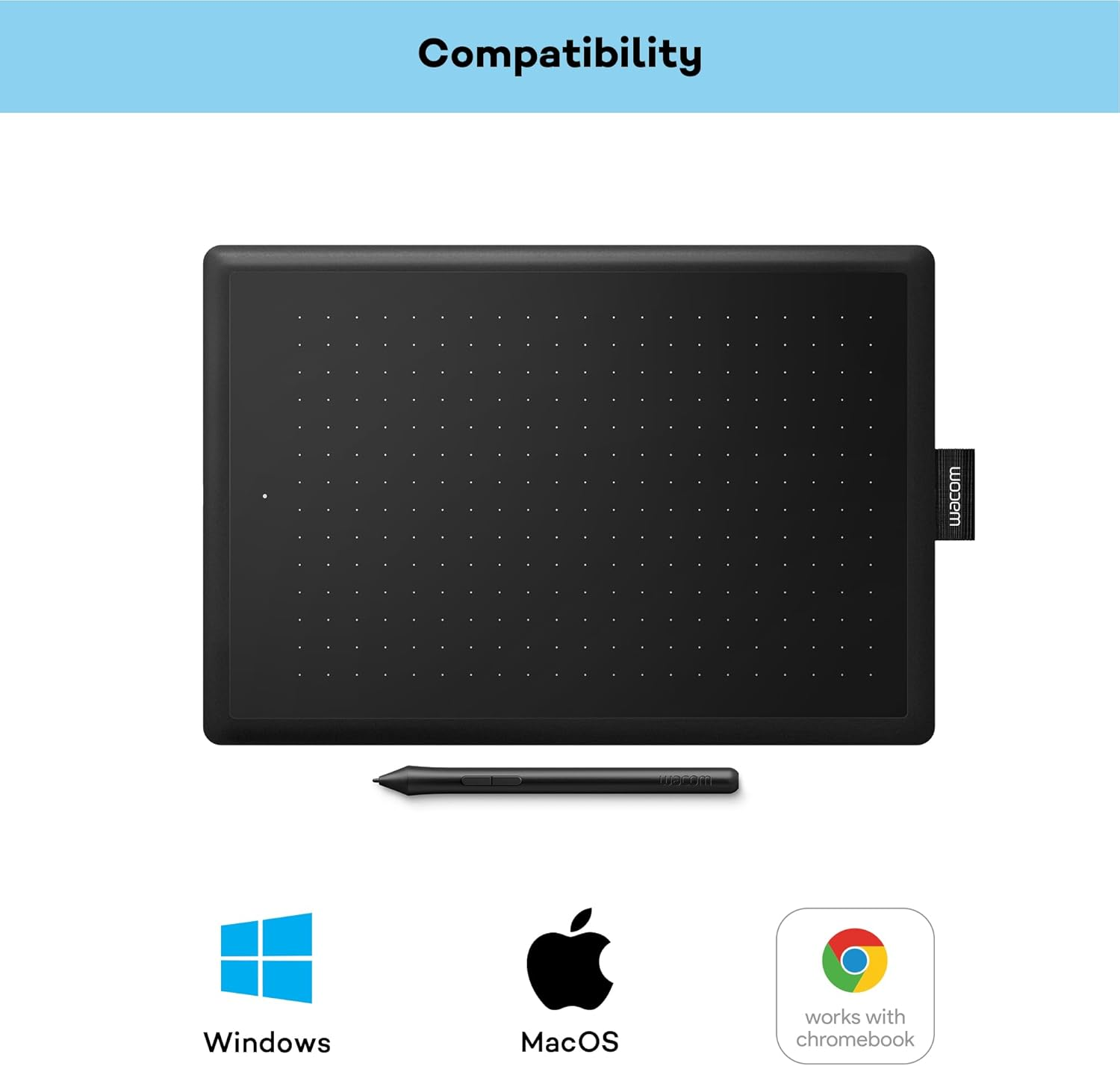 Wacom One by Wacom CTL-672-N Ideal for Work from Home & Remote Learning - Black Wacom One by Wacom CTL-672-N Ideal for Work from Home & Remote Learning - Black